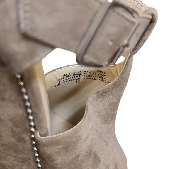 BC Footwear Women's Here We Go Now Platform Wedge Sandal, Taupe v-Suede, 8.5 - Picture 8 of 10